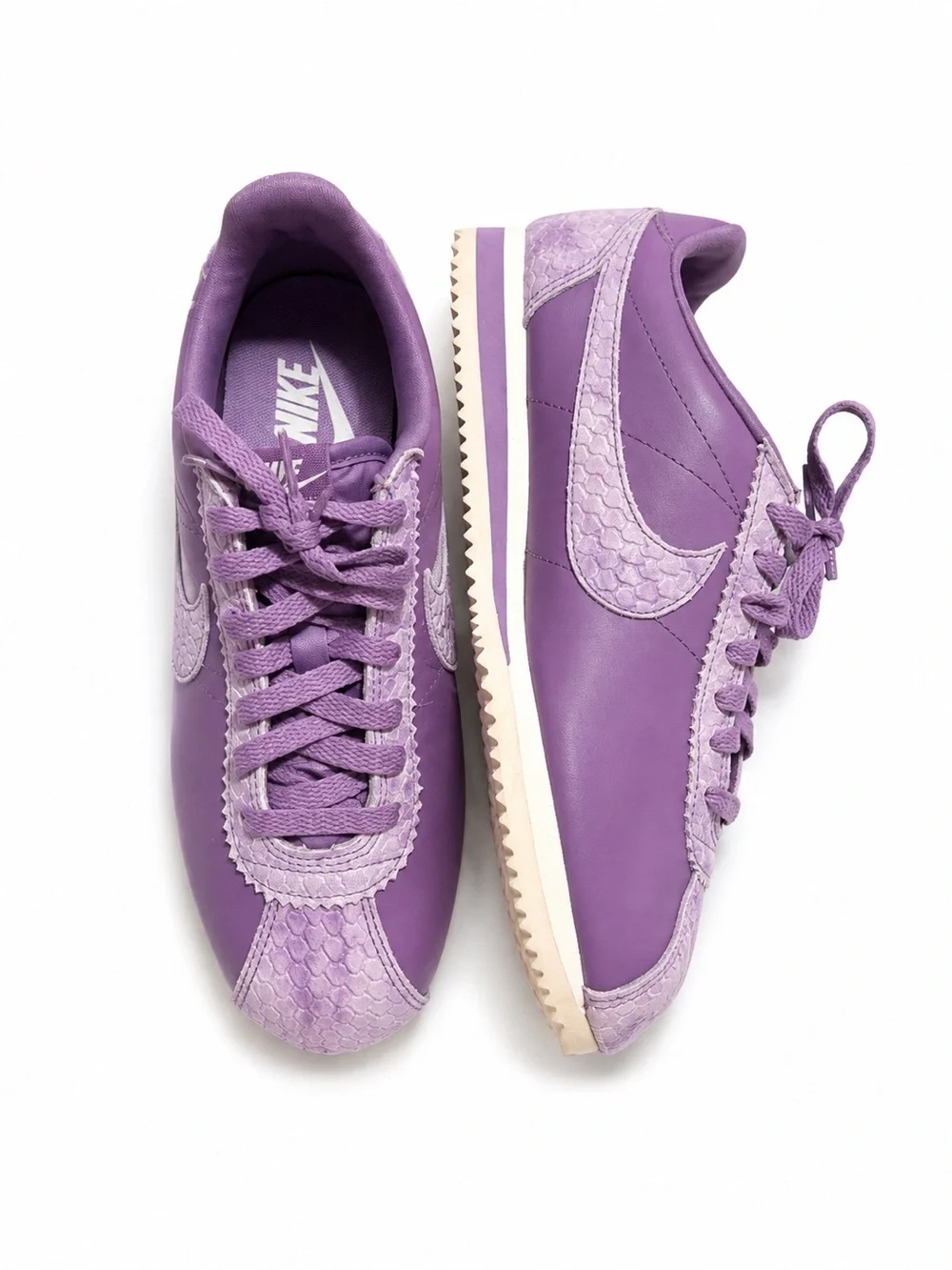 Nike Cortez Purple Lavender Textured Sneakers